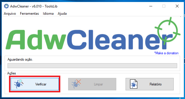 Como remover propagandas do navegador - AdwCleaner